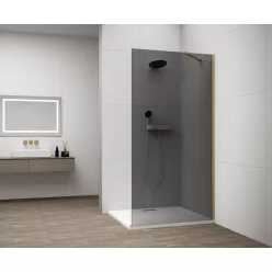   Walk-in, Sapho Esca Gold Matt ES1290-04 Walk-in, falra szerelhető, füst üveg, 90 cm