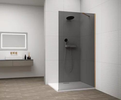 Walk-in, Sapho Esca Gold Matt ES1290-04 Walk-in, falra szerelhető, füst üveg, 90 cm