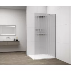   Walk-in, Sapho Esca Chrome ES1310-01 Walk-in zuhanyfal, falra szerelhető, flutes üveg, 100 cm