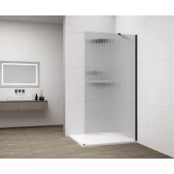   Walk-in, Sapho Esca Black Matt ES1311-02 Walk-in, falra szerelhető, flutes üveg, 110 cm
