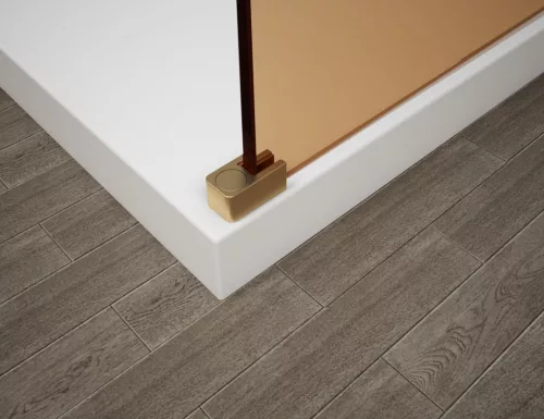 Walk-in, Sapho Esca Gold Matt ES1311-08 Walk-in, szabadonálló, flutes üveg, 110 cm