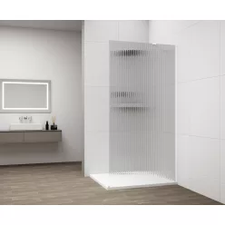  Walk-in, Sapho Esca White Matt ES1312-03 Walk-in, falra szerelhető, flutes üveg, 120 cm