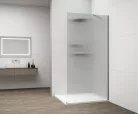 Walk-in, Sapho Esca Chrome ES1313-01 Walk-in, falra szerelhető, flutes üveg, 130 cm