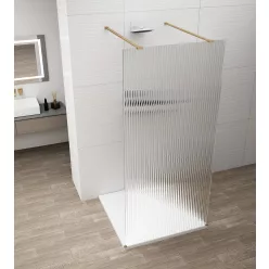   Walk-in, Sapho Esca Gold Matt ES1313-08 Walk-in, szabadonálló, flutes üveg, 130 cm