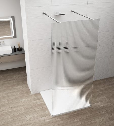 Walk-in, Sapho Esca Chrome ES1315-05 Walk-in, szabadonálló, flutes üveg, 150 cm