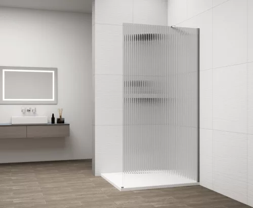 Walk-in, Sapho Esca Chrome ES1380-01/ES8010 Walk-in, falra szerelhető, flutes üveg, 80 cm