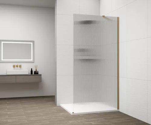 Walk-in, Sapho Esca Gold Matt ES1390-04 Walk-in, falra szerelhető, flutes üveg, 90 cm