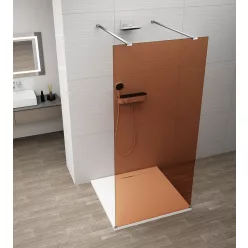   Walk-in, Sapho Esca Chrome ES1513-05 Walk-in, szabadonálló, barna üveg, 130 cm