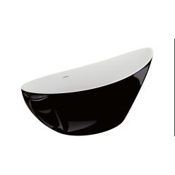   Kád, M-Acryl Paradise szabadonálló kád 180x80 cm fényes fekete