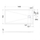 Zuhanytálca, West Zara 70x140 cm, fehér