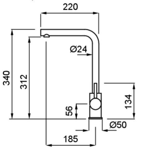 Mosogató csaptelep, Elleci Csaptelep Trail G51 avena