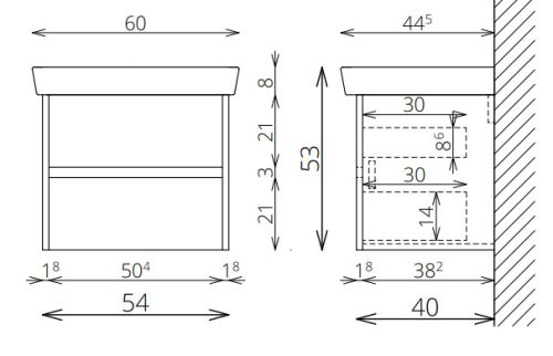 Alsó szekrény, Tboss Milla 60