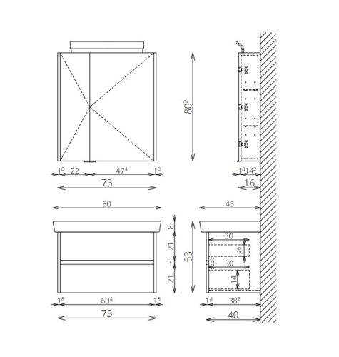 Komplett bútor, Tboss Milla 80