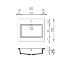 Alsó szekrény, Tboss Quarto 60 króm fogantyúval