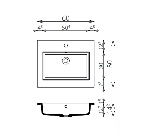 Alsó szekrény, Tboss Quarto 60 króm fogantyúval