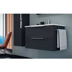 Alsó szekrény, Tboss Quarto 60 fekete fogantyúval