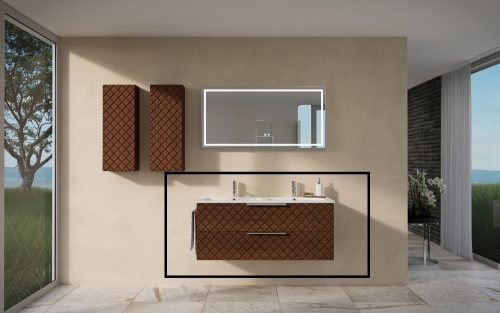 Alsó szekrény, Tboss Quarto 120 2F fekete fogantyúval