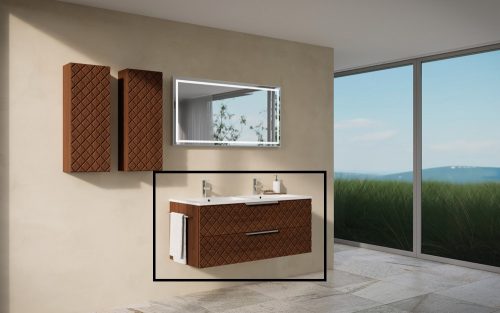 Alsó szekrény, Tboss Quarto 120 2F fekete fogantyúval