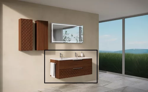 Alsó szekrény, Tboss Quarto 120 2F AM króm fogantyúval