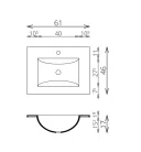 Alsó szekrény, Tboss Finix 60 fekete fogantyúval