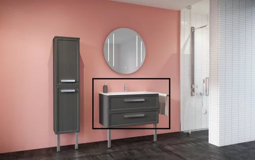 Alsó szekrény, Tboss Finix 120 2F fekete fogantyúval