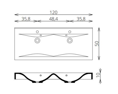 Alsó szekrény, Tboss Arko 120 2F