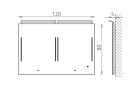 Fürdőszoba tükör, Tboss Floating Mirror Valoa 120