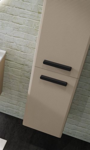 Fali szekrény, Tboss Ohana F140 2A kiegészítőszekrény, balos, fekete fogantyúval