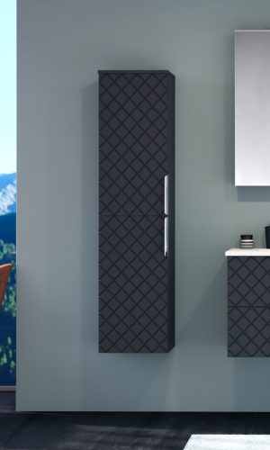 Fali szekrény, Tboss Quarto F140 2A kiegészítőszekrény, balos, króm fogantyúval