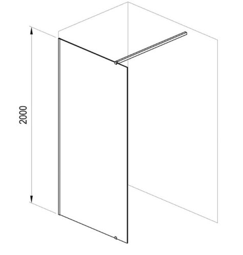 Walk-in, Ravak Walk In Wall-100 200 Fehér matt W-szettel GW9WA0E0SZ1