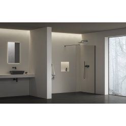   Walk-in, Ravak Walk In Wall Air-100 Fekete +Transparent, merevítővel GW9WA0300Z1C