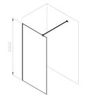 Walk-in, Ravak Walk In Wall Air-100 krómhatású +Transparent, merevítővel GW9WA0C00Z1C