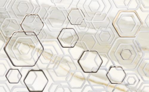 Dekorlap, Zalakerámia CALACATTA ORO fényes dekor 2642-0490 25x40