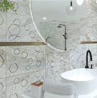 Dekorlap, Zalakerámia CALACATTA ORO fényes dekor 2642-0490 25x40