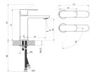 Mosdó csaptelep, Ravak Chrome II BeCool CR II 014.01CR  leeresztő nélkül, X070448