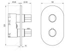 Falba süllyesztett csaptelep, Ravak Chrome II CR II 067.00CR II.O3.RB071 termosztátos, belső egys