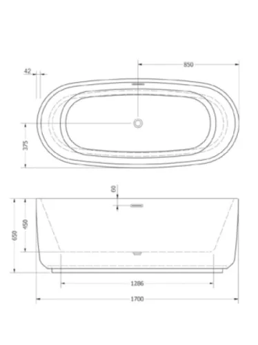Kád, Aquatrend Float szabadonálló akril led hangulatvilágítással