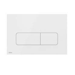   Öblítőtartály nyomólap, Alca nyomólap, kettős működésű, fehér fényes MOON-WHITE