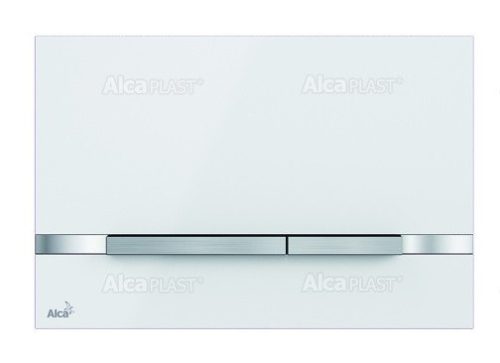 Öblítőtartály nyomólap, Alca nyomólap fehér STRIPE-WHITE