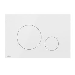   Öblítőtartály nyomólap, Alca nyomólap fehér TURN-WHITE