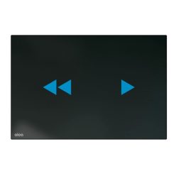   Öblítőtartály nyomólap, Alca nyomólap érintés nélküli, SLIM világítással, fekete NIGHT LIGHT-2-SL