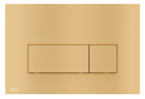 Öblítőtartály nyomólap, Alca nyomólap, Thin, kettős, gold-matt M57-G-M