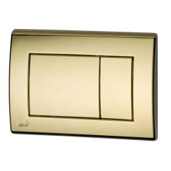   Öblítőtartály nyomólap, Alca nyomólap, kettős működésű, takarékos arany-fényes M275