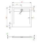 Zuhanytálca, Radaway Teos C Teos C 100x100 zuhanytálca ajándék szifonnal, fehér