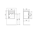 Alsó szekrény, Sapho ELLA mosdótartó szekrény EL040-3030 37,5x43 cm