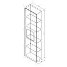 Fali szekrény, Sapho ELLA állószekrény EL400-3030 40x140 cm