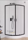 Zuhanykabin, Roltechnik New Trendy - Suvia Black 90x90 K-3563/K-5116 íves zuhanykabin