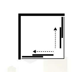 Zuhanykabin, Roltechnik New Trendy - Suvia Black 80x80 K-3564/K-5117, szögletes zuhanykabin