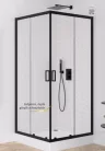 Zuhanykabin, Roltechnik New Trendy-Suvia Black 80x80, szögletes,zuhanytálcával ZS-0011/ZS-0039