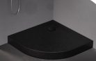 Zuhanytálca, Roltechnik 80x80, íves, fekete B-0558